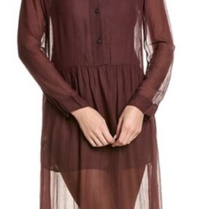Rag & Bone Gia Dress Silk/Viscose Blend New with Tag Burgundy.